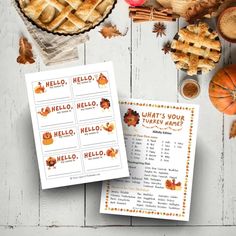 "What's Your Turkey Name?" Game Free Printable Turkey Name Game, Name Game, Printable Chart, Name Games, Thanksgiving Dishes, Thanksgiving Fun, Hello My Name Is