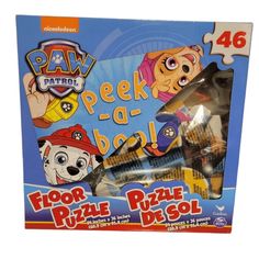 the paw patrol floor puzzle is in its box