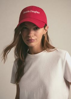 CLASSIC LOGO BASEBALL HAT Red Hat Outfit, Unstructured Hat, Blue Q, Logo Baseball, Favorite Daughter, Red Hat, Outfits With Hats, Classic Logo, Red Hats