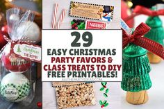 christmas party favors and class treats to diy free printables