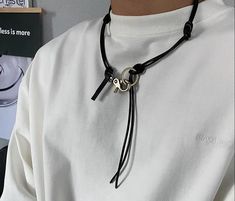 Type: AccessoriesMaterial: Titanium steel, PUNecklace length: 70cm ( 27.6 inches ) Casual Black Chain Necklace, Gymnastics Necklace, Celebrity Necklace, Buckle Necklace, Yarn Necklace, Keychain Necklace, Friend Necklaces, Leather Collar, Leather Keychain