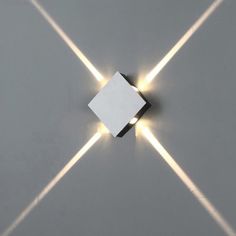 an overhead view of a square light fixture