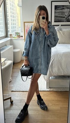 Looks Style, Mode Inspiration, Fall Winter Outfits, Outfits Casuales, Denim Shirt, Spring Summer Fashion, Autumn Winter Fashion, Denim Dress, Fashion Inspo Outfits