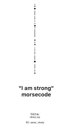 the cover for i am strong morsecodee, with an image of a line going through