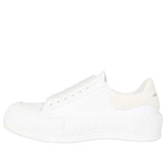 (WMNS) Alexander McQueen Deck Skate Plimsoll Shoes 'White' 697120W4MV79000 Shoes White, Stylish Sneakers, Perfect Pair, Alexander Mcqueen, Your Perfect, Alexander, Sneakers, White