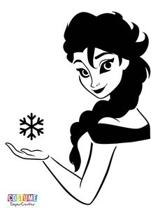 the snow queen from disney's frozen world holding a snowflake in her hand