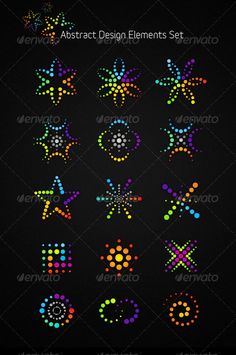 an abstract design elements set - miscellaneous symbols