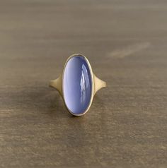 Cast Rings, Tranquil Blue, Elongated Oval, Purple Tones, Gold Rings Fashion, Yellow Gold Setting