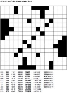 the crossword puzzle is shown in black and white, with numbers on each side