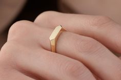 Our personalized ring is 14k solid gold. It fits your all outfit at any time of the day. Also, it can be used as a joint ring. You can enter the name, initial, date, or whatever you want on the personalization box. Your name is engraved with a special laser. ( You can see the example of a ring that is engraved with a special laser in the photos.) If you consider our gold engraved ring as a gift for special days, they will a great choice for your loved ones on their birthdays, mother's day, valen Customizable 14k Gold Signet Ring As Gift, Engraved Gold Plated Signet Ring As Gift, Gold Signet Ring As Personalized Gift, Gold Signet Ring For Personalized Gift, Elegant 14k Gold Signet Ring For Personalized Gift, Personalized Gold Rings, Custom Signet Ring, Custom Ring Designs, Gold Signet Ring