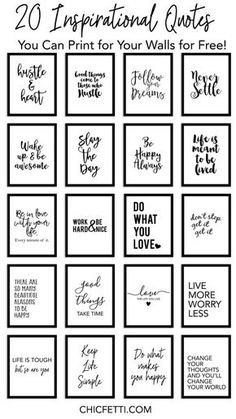 the 20 inspirational quotes you can print for your walls