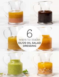 six ways to make olive oil salad dressing