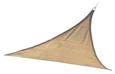 a tan colored triangle shade on a white background