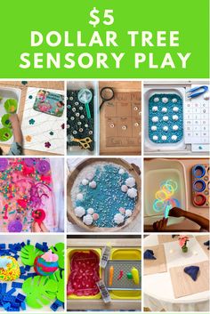 the dollar tree sensory play is great for toddlers to learn how to use it