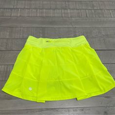 Lululemon Pace Rival Mid-Rise Skirt 15" Length *Tall Color- Highlight Yellow Size- 4 Perfect Condition, Never Worn. Nwot. Pet And Smoke Free Home Same Or Next Day Shipping Rare Color, Sold Out. Lululemon Pace Rival, Shorts Lululemon, Colored Highlights, Lululemon Athletica, Mid Rise, Highlights, Size 4, Womens Shorts, Pet