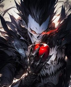 Ryuk #shikigami #deathnote #ryuk Light Yagami And Ryuk Wallpapers, Ryuk Wallpapers Aesthetic, Ryuk Human From, Ryuk Manga Art, Ryuk Sketch, 1080p Anime Wallpaper, How To Draw Anime Hair, Anime Eye Drawing, Anime Book