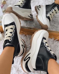 Size: 35,36,37,38,39; Style:Casual Type:Sneakers Material:PU Pattern Type:Contrast Paneled Decoration:Lace-up Occasion:Daily Toe:Round Toe Heel Height:Flat Package Include:1*Sneakers Leopard Ankle Boots, Fur Ankle Boots, Gothic Shoes, Womens Combat Boots, Chelsea Boots Women, Chunky Heels Boots, Gold Shoes, Beige Shoes, Platform Ankle Boots