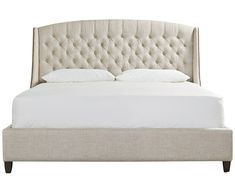 Curated Halston Queen Bed - Chapin Furniture Beach House Master, Cream Bedroom Furniture, Cream Bedroom, Katie Scott, Winged Headboard, Family Bedroom, Tufted Upholstered Headboard, Shelter Design, King Upholstered Bed