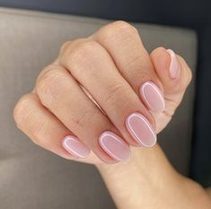 Pink Oval Nails, Rounded Acrylic Nails, Oval Acrylic Nails, Work Nails, Round Nails, Pink Acrylic Nails, Oval Nails, Neutral Nails