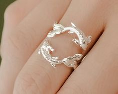 AmeliaRayJewelryShop - Etsy Unique Butterfly Sterling Silver Ring, Adjustable Dragon Design Jewelry Ring, Sterling Silver Ring With Dragon Design For Gift, Silver Dragon Design Sterling Silver Jewelry, Adjustable Sterling Silver Dragon Jewelry