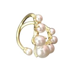 This White Pearl Ring is a classy and dainty ring that will fit perfectly for you. It is adjustable to fit on any finger. Great stocking stuffer and gift for her!!! Details: Handmade item Materials: Gold-plated, pearl Adjustable Open Pearl Ring With Pearl Drop, Adjustable Open Pearl Ring For Formal Occasions, Elegant Open Pearl Ring With Metal Band, Gold Pearl Toe Ring As Gift, Gold Pearl Toe Ring For Gift, Adjustable Pearl Drop Ring For Wedding, Adjustable Pearl Drop Wedding Ring, Adjustable Pearl White Ring, Open Pearl Ring For Wedding