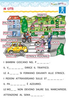 an image of a city map with cars and people on the street in different languages