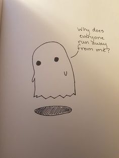 Easy Drawings With Quotes, Easy Pen Art, Easy Pen Drawings, Pen Doodles Easy, Doodle Ghost, Black Marker Drawing, Pencil Sketches Easy, Tumblr Drawings, Realistic Pencil Drawings