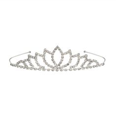 Transform yourself into a princess for any occasion  
Feature metal silver colored tiara with clear rhinestones  
Fits a full adult head size  
Perfect for parties and celebrations   

Dimensions: one size fits most  
Material(s): metal  

Pack include six of item shown Elegant Tiara, Royal Costume, Royal Tiaras, Rhinestone Tiara, Royal Queen, Princess Tiara, Everyday Gifts, Princess Style, Disposable Tableware