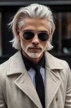 Exploring 33 Diverse White Hair Color for Men Ideas Across Silver and Ash Tones