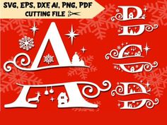 paper cutout christmas tree with snowflakes and stars on it, including the letter a