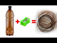 a bottle with some wires attached to it and an object that looks like a cord