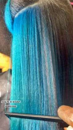 Baby Blue haircolor 🐬💙using blonde solutions on 4b natural hair silkpress by @shamicashair in 2022 | Diy hair color, Hair styles, Dyed hair Hair Styles Dyed, Color Hair Styles, 4b Natural Hair, Peekaboo Hair, Diy Hair Color, Hair Color Options