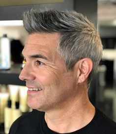 A stylish grey hairstyle can look attractivesophisticated and effortlessly charmingoffering a flatteringmature style for men who want to feel confident in their appearanceGoing grey is naturalsymbolizing experience and a life Guy Haircuts, Older Hair, Older Men Haircuts, Short Quiff, Older Mens Hairstyles, Gentlemens Guide, Grey Hair Men, Hair Toupee