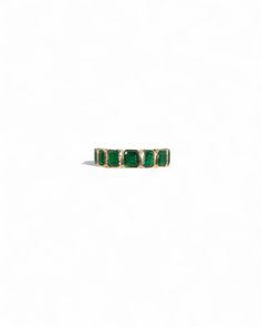 Emerald ranks 7.5 - 8 on the Mohs hardness scale. 18k solid yellow gold 7 multi size emerald cut natural Zambian emerald stones intense muzo green colour bezel setting half eternity band ring band width 3.8mm to 5.8mm total emerald weight 3.13ct total weight 5.23g size 7.5, resize available Green Emerald Eternity Band, Emerald Eternity Ring, Emerald Eternity Band, Hardness Scale, Infinity Band, Ruby Bands, Emerald Wedding Rings, Zambian Emerald, Half Eternity Band