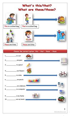 the worksheet for what's that? with pictures and words on it