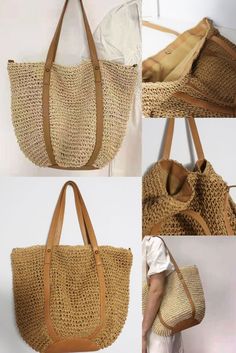 Schick Quaste Geflochtenes Stroh Rattan Wochenendtaschen Häkeln Griff Urlaub Groß Einkaufstasche Strandflechten Geldbörse Sommer INS Boho Handtasche only $24.99 in ByGoods.com 
#INS #Boho #Handtasche #bag