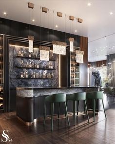 Nothing beats luxury, and these designs make use of rich colors and tactile surfaces that create a harmony that makes everyone feel at home. The smallest details matter and now you understand why! Modern Home Bar Designs Luxury, Home Bar Designs Luxury, Luxury Bar Design, Bar Lounge Design