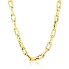 Chain measures 8 mm thick. SKU FJLCN18-Y Metal Type 14KT Yellow Gold Metal Weight 30.35g Chain Length 18 in. Luxe Necklace, Big Necklace, Forever Jewelry, Diamond Hoop Earrings, Yellow Gold Chain, Chains For Men, Necklace Sizes, Chain Link Necklace, Link Necklace