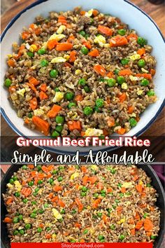 Looking for a quick and delicious meal that’s perfect for any night of the week? This Ground Beef Fried Rice is easy, affordable, and made with pantry staple ingredients. This recipe is packed with savory flavors, hearty protein, and customizable veggies, all tossed together with perfectly cooked rice.