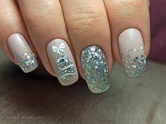 Winter Nail Art Designs, Deluxe Nails, Gel Nails French, Manicure Nail Designs, Finger Nail Art, Fancy Nails Designs, Nail Jewels