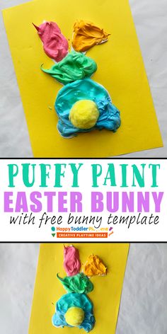 this is an easy easter bunny craft for kids to make and use with their hands