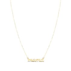 Mama Script Necklace 10K Yellow Gold 18"|Kay Script Necklace, Beautiful Script Fonts, Mama Necklace, Necklace Clasps, Kay Jewelers, Jewelry Repair, Script Font, Chain Ring, Gorgeous Necklaces