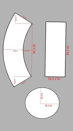 an image of a cut out paper with measurements for the top and bottom part of it