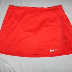 Nike Court Dri-Fit Women's Tennis Skirt Cj0944-634 Orange Size Xl Nike Sporty Short Skirt, Nike Casual Sports Skirt, Casual Nike Sports Skirt, Nike Fitted Skirt, Fitted Nike Skirt, Nike Stretch Lined Skirt, Nike Sports Skirt For Spring, Casual Red Sports Skort, Red Casual Sports Skort