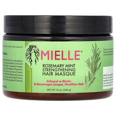 Infused w/ Biotin & Encourages Longer, Healthier HairRestorative, deeply moisturizing penetrative masque for dry thirsty tresses. The Rosemary and Mint Strengthening Hair Masque is developed with your hair's greatest needs in mind. Nourish, hydrate and strengthen all at once with this nutrient rich formula.Our Story MIELLE® was created by Monique Rodriguez, a registered nurse, wife and mother of two girls, who desired to share her healthy hair journey using products with organic ingredients to a Mielle Rosemary Mint, Humulus Lupulus, Biotin Hair Growth, Strengthening Hair, Biotin Hair, Mint Hair, Hair Masque, Healthy Hair Journey, Rosemary Mint