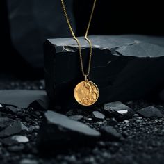 PENDANT INFORMATIONThis pendant is made of real, solid gold.• Made in USA• Material: 14k or 18k solid gold• Finish: polished• Pendant height: 1.13" (29 mm) | *includes the small circle, bail dimensions not included• Width: 1" (25,5 mm)• Pendant weight: approx. 6 grams (14k)• Bail: fits up to 4 mm chains• Solid back, not hollow• A certificate of authenticity is included• Delivered in our elegant jewelry box, making it the perfect gift Shipping: All of our orders are custom-made. Please allow appr Gold-plated Yellow Gold Coin Jewelry, 14k Gold Coin Necklace With Polished Finish, Luxury Brass Jewelry With Coin Pendant, Luxury Jewelry With Large Flower Pendant, Luxury Recycled Gold Pendant Necklace, Polished Yellow Gold Coin Jewelry, Luxury Rose Gold Necklace With Coin Pendant, Luxury Gold Jewelry With Large Pendant, Yellow Gold Coin Jewelry With Polished Finish