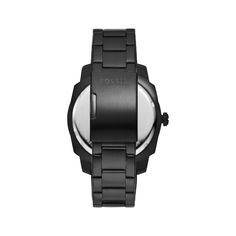 Make a style statement with this Machine quartz watch from Fossil. The 49mm black ion-plated stainless steel case features a black sunray textured dial Features include a date display, bold hands and markers, textured bezel and mineral crystal The black ion-plated stainless steel bracelet secures with a push-button fold-over clasp Water-resistant to 100 meters Black Digital Watch With Subdials And Rectangular Dial, Black Chronograph Watch With Date Display For Business, Black Digital Watch With Round Dial For Business, Black Digital Watch For Business With Round Dial, Business Chronograph Watch With Date Display In Black, Black Digital Watch For Business, Black Stainless Steel Watch With Date Display, Black Stainless Steel Watches With Date Display, Black Quartz Watches With Rectangular Dial