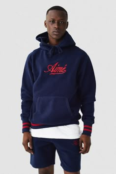 SPRING SUMMER 2018 – Aimé Leon Dore Hoodie Shorts, Aime Leon Dore, 가을 패션, Mens Casual Outfits, Mens Streetwear, Mens Fashion Casual, Fleece Hoodie