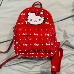 Brand New! Purchased From Dumbgood.Com Trendy Hello Kitty Back To School Bag, Cute Red Backpack With Adjustable Strap, Trendy Hello Kitty Print Backpack, Cute Red Backpack For Travel, Cute Red Travel Backpack, Hello Kitty Red Bag For Everyday Use, Red Hello Kitty Travel Bag, Cute Red Backpack For School, Cute Red School Backpack