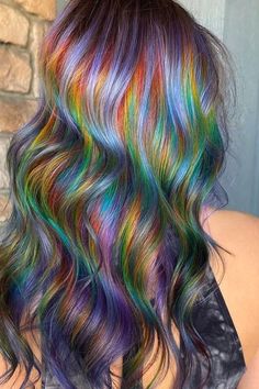 Easy Free 100+ Hairstyle Ideas|hairstyle beauty|hairstyles for medium length hair Neon Rainbow Hair, Rainbow Balayage, Hidden Rainbow Hair, Hair Dye Videos, Unicorn Hair Color, Mermaid Hair Color, Colorful Hairstyles, Creative Hair Color